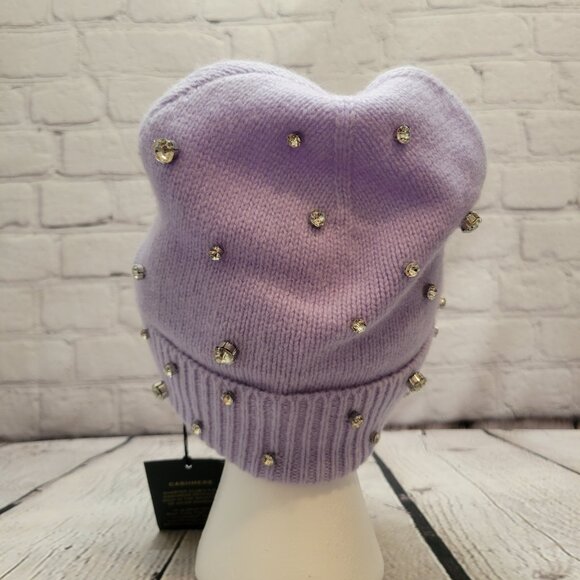 Charter Club Cashmere Embellished Cuffed Beanie - Picture 4 of 6